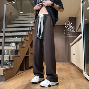 X2415-TP35控价58   夏季阔腿美式显瘦设计感裤子休闲裤长裤图片