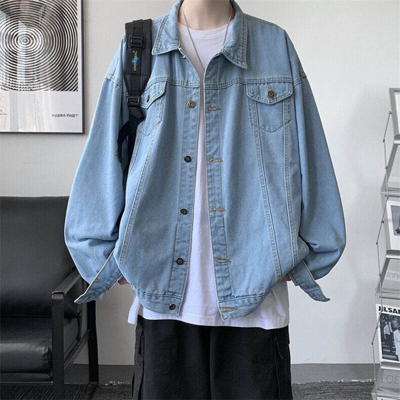 牛仔夹克男大码牛仔外套男茄克NJ77346-P60,男装夹克,电商A040