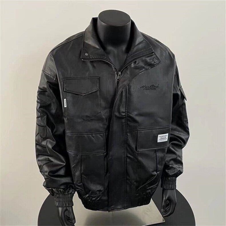 【有货】Y1017LL-特P85cleanfit美式皮衣外套男高级感机车服夹克,男装夹克,星座1007（原301D）