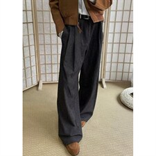 复古老钱风设计弯刀休闲裤男女宽松cleanfit垂感双褶西裤XH241，男装西裤，星座1116A（原606A-3）