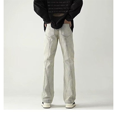 美式复古水洗结构设计牛仔裤ins高街痞帅直筒裤KZ473059--TP40，男装牛仔裤，电商A247C