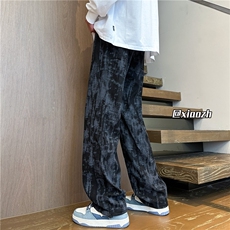 美式扎染休闲长裤男春秋季潮牌痞帅炸街潮牌潮流男生宽松直筒裤子，男装休闲裤，星座512A（原616）
