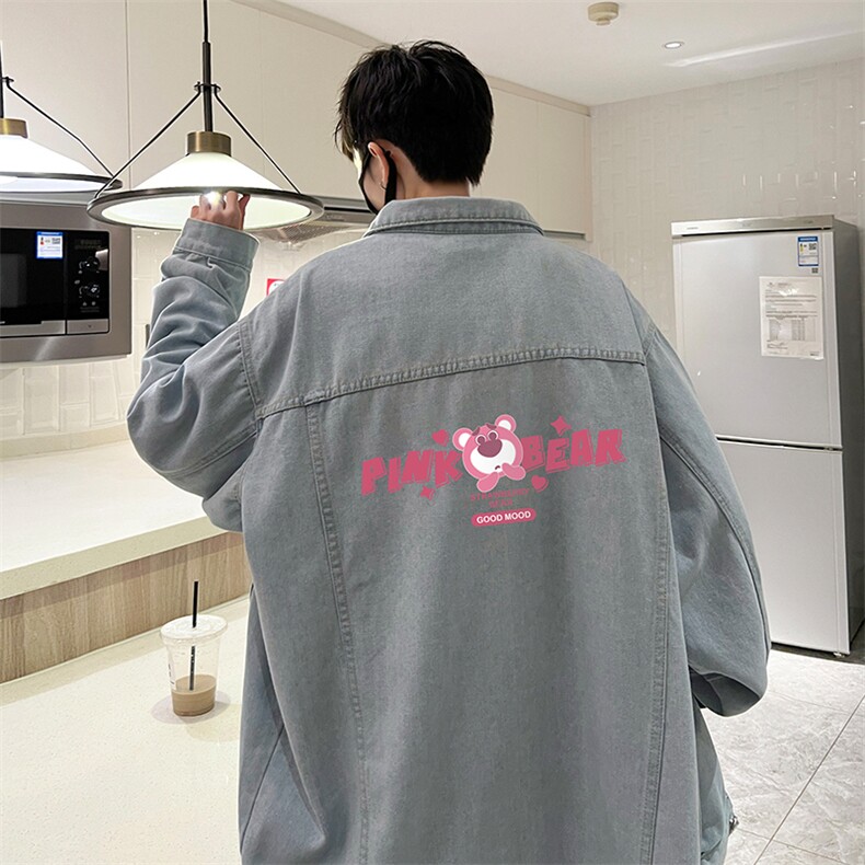 牛仔夹克男大码牛仔外套男茄克 NJ77329-P60加绒款-P75图片