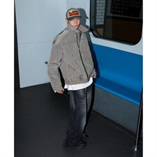 2026港风流光纹褶皱撞色面料大码M-5XL夹克男外套JK77866P75控118，男装夹克，星座227-7