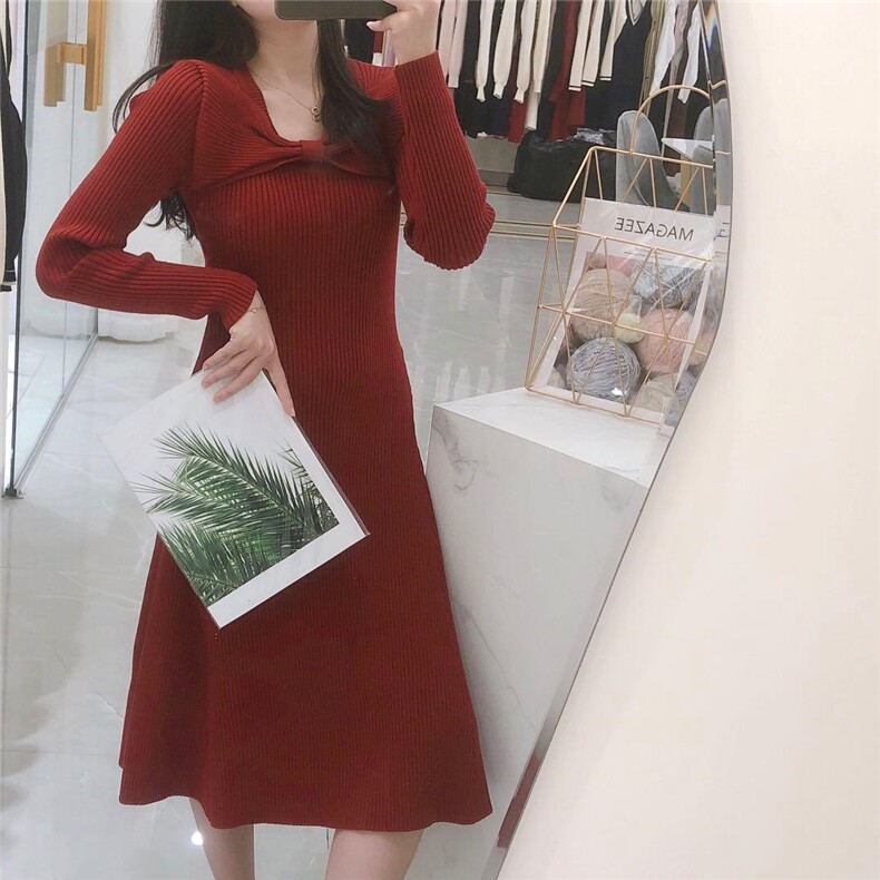毛衣加厚连衣裙，女装针织衫/毛衣，梦由