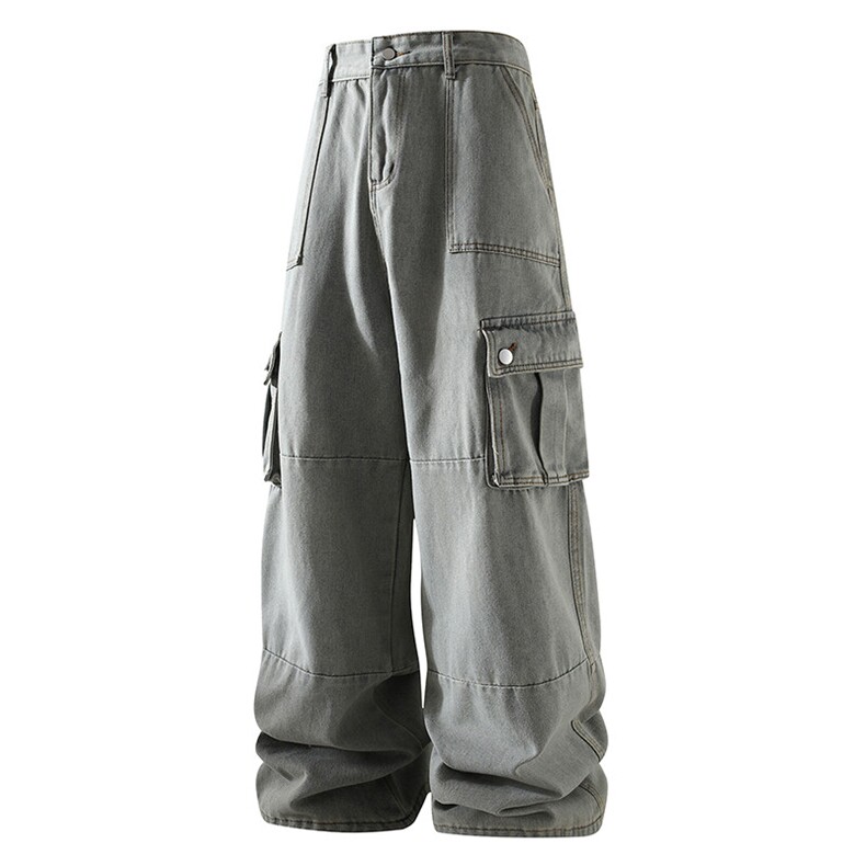 春款热卖货足裤子日系松弛感牛仔裤痞帅高街休闲裤K590TP60控89，男装休闲裤，电商A102B