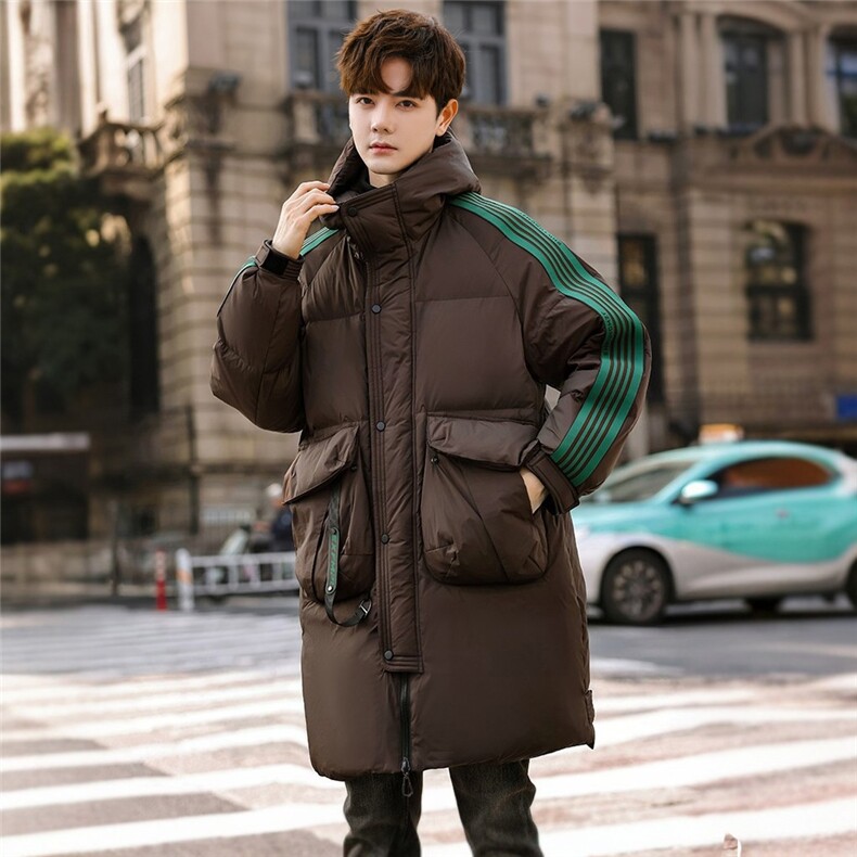 特价中长款男士羽绒服冬季加厚连帽工装外套90白鸭绒S208/P230,男装羽绒服,电商A221-2