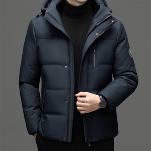 羽绒服男士新款秋冬季宽松休闲中青年保暖连帽外套 FF9758-P315图片