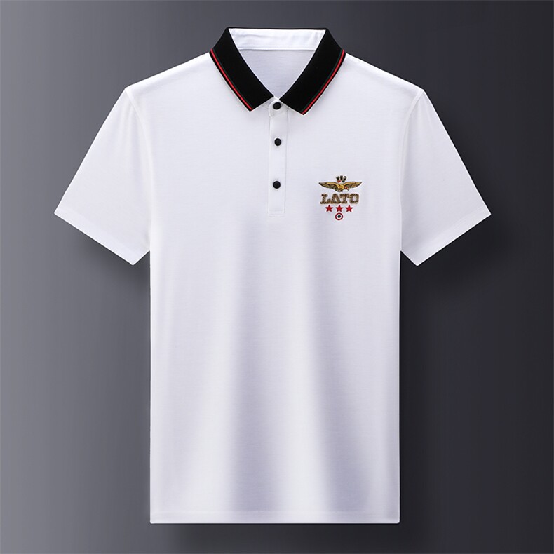 POLO衫男士短袖t恤男冰丝翻领夏季2022商务高端中年休闲宽松男装,男装T恤,电商B212（原钱塘6029）