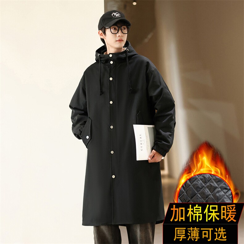风衣男中长款大衣男加绒棉衣男F174薄P90加棉P100特价港风五，男装风衣，星座401