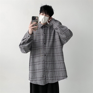厚款长袖衬衫男格子衬衣KD622-P30图片