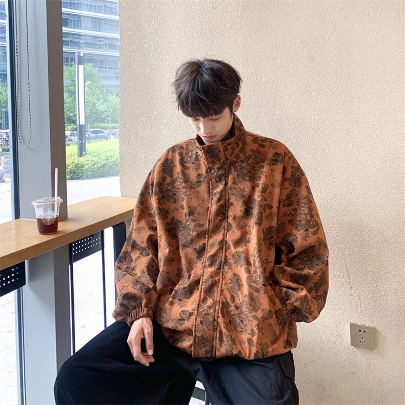 Wt81-P55港风宽松型灯芯绒立领夹克,男装夹克,星座1501-1