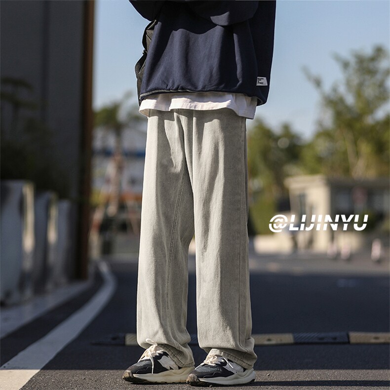 美式复古休闲牛仔裤男士潮流牌vibe痞帅直筒长裤子K870-特批-40,男装牛仔裤,星座718-1