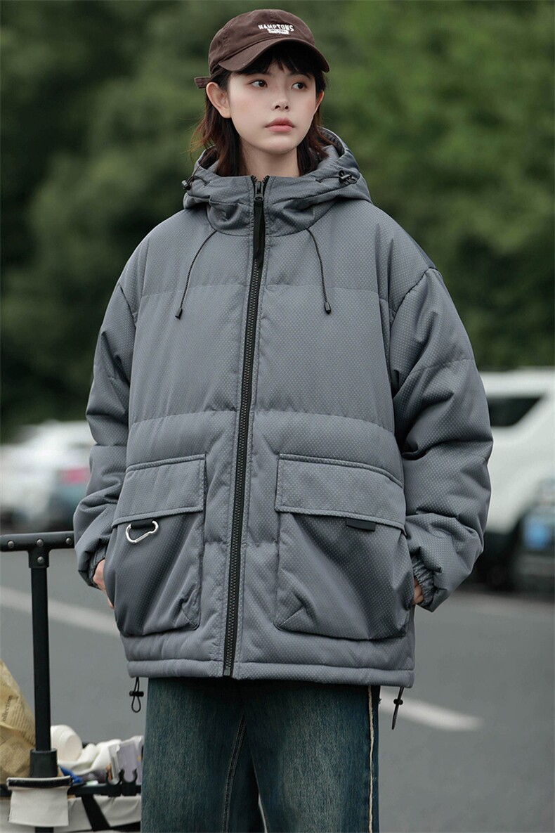 冬上新加棉纯色棉服潮中性风连帽棉衣外套男女8333-P115控价158,男装棉衣,电商A441-1