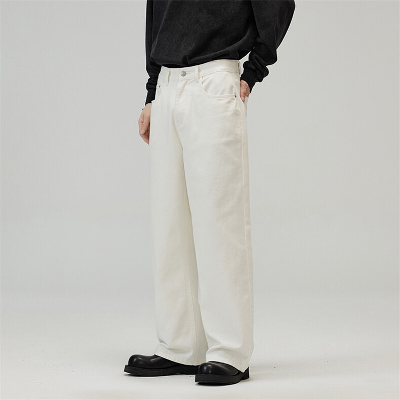 全棉潮流宽松直筒牛仔裤简约休闲裤A161-C002，男装休闲裤，电商A161