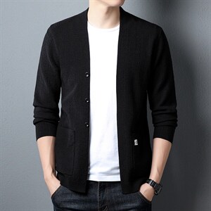 SXL-A956男士2023年秋季新款长袖针织开衫青年休闲外套服装P83图片
