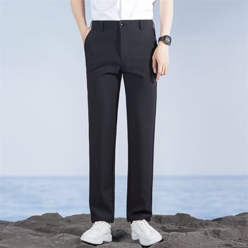 九分西装男士长裤子垂感小脚休闲修身直筒小西裤KA1，男装西裤，星座1116A-2（原606A-1）