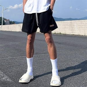 破冰美式篮球短裤男华夫格速干健身三分裤复古休闲运动裤2025夏季图片