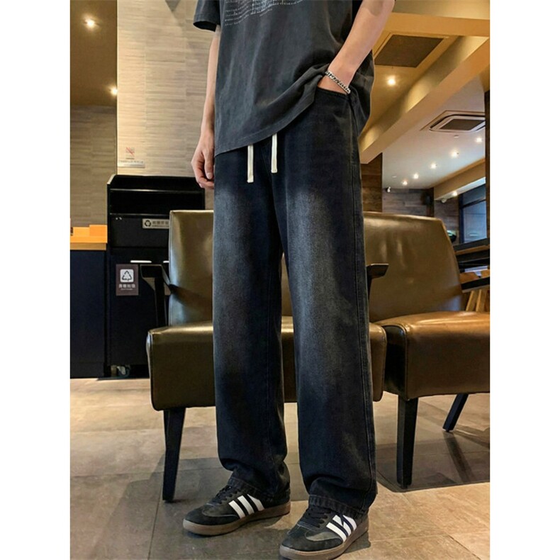 TP28美式潮流高街2026新款秋冬装宽松直筒牛仔裤男款休闲，男装牛仔裤，星座302A-2