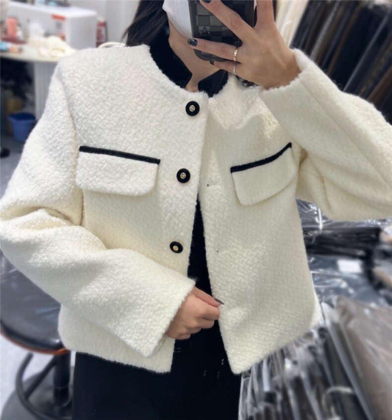 加领口拼接丝绒小香风，其它，昕叶良品