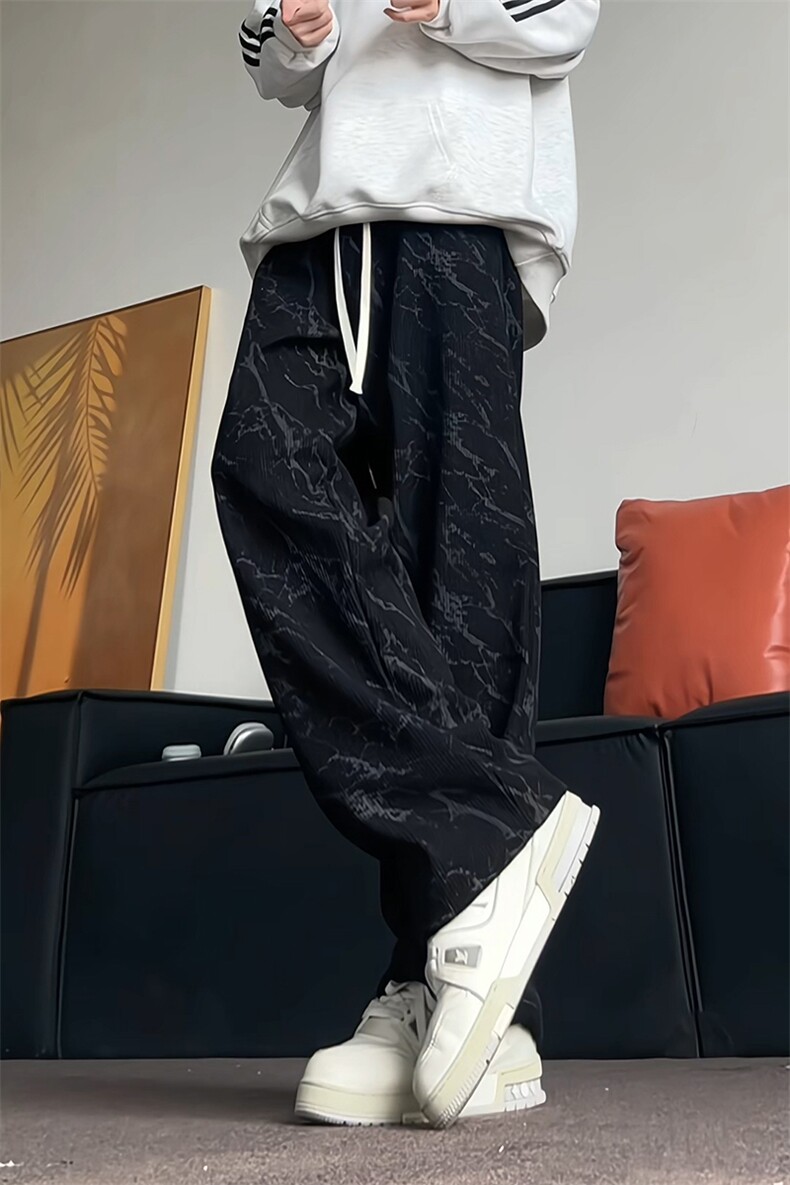加绒休闲裤男长裤宽松直筒裤子KD644-P40,男装休闲裤,电商D312-1