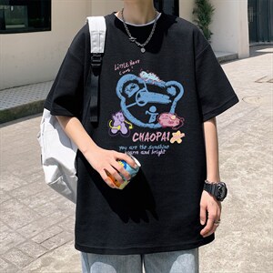！点击率6%！2022夏季男士潮牌华夫格短袖T恤半袖TXH219P25图片