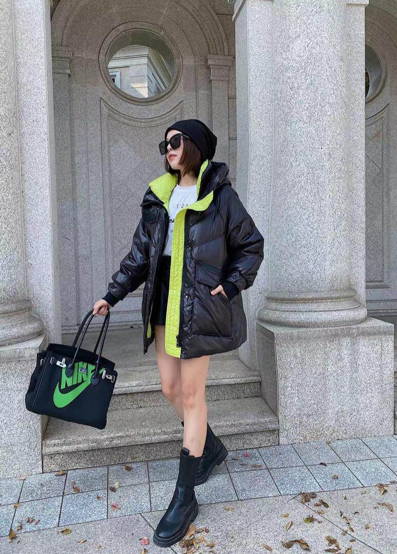 爱美欧冬季新款，现货撞色羽绒服，女装羽绒服，爱美欧