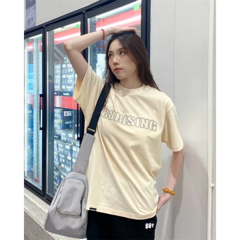 H1042-p30原版刺绣纯棉220克2026夏季休闲宽松短袖T恤女,男装T恤,星座617A-2