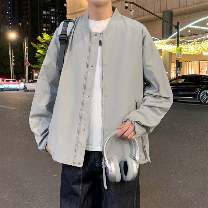 夜景秋季立领小米格防水夹克男士休闲外套上衣A406 JK2530 P75图片