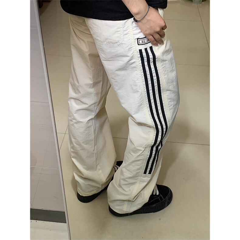 【网图】条纹速干裤子夏季休闲宽松三条杠运动长裤BN08CC-P48,女装休闲裤,星座1007（原301D）