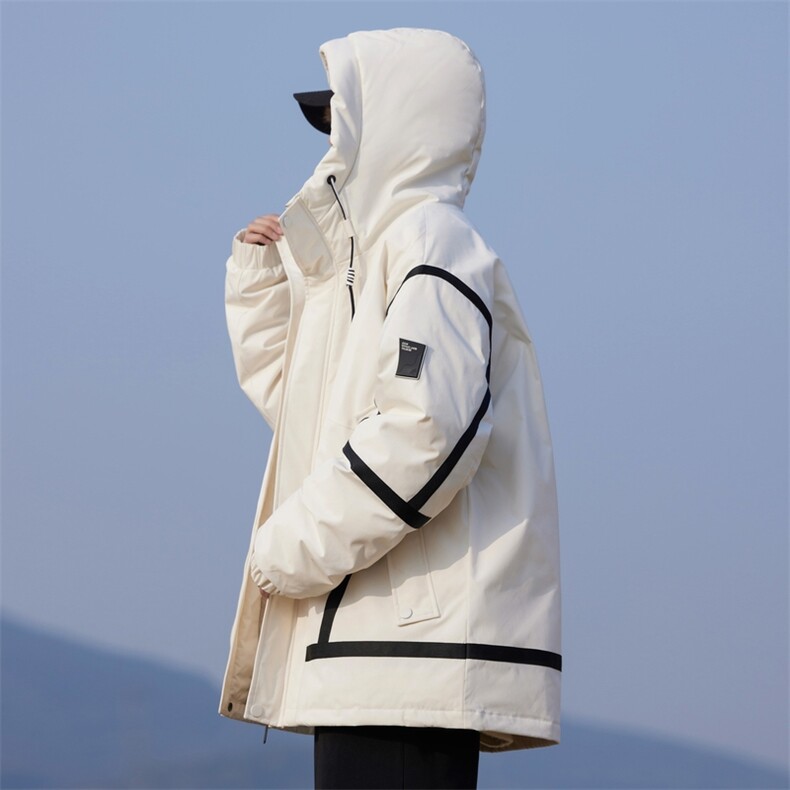 冬季白鸭绒连帽羽绒服保暖大衣外套A406Y90306P258,男装羽绒服,星座309（原A406）