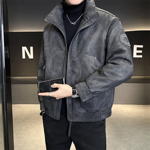 M-3XL 28996-P245 标50绒 冬季保暖立领皮羽绒 控券后价338图片