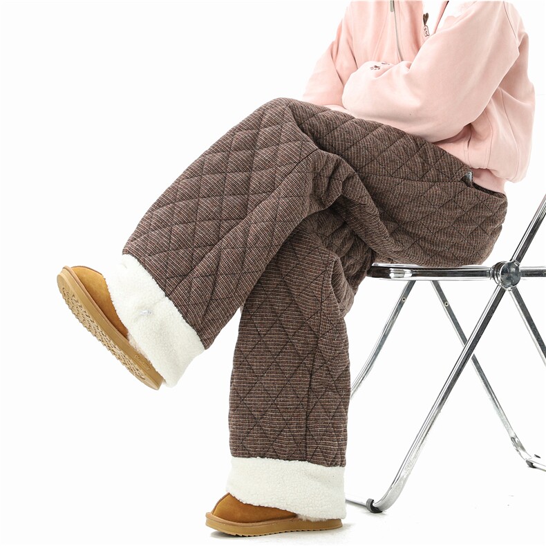 【现货】A165-K9201-特P75含40%羊毛羽绒棉裤格子加厚休闲裤，男装棉裤，电商A165