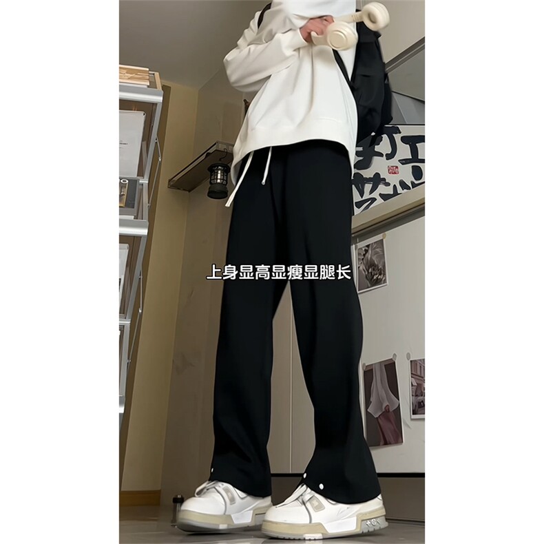 2026春款华棉运动裤宽松直筒卫裤 M-4XL K825-1 特P43 控68图片