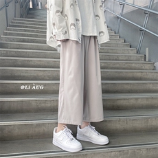 XZ409-1-K461-P402024夏季冰丝顺滑休闲裤宽松坠感九分裤男-控55，男装休闲裤，星座1514