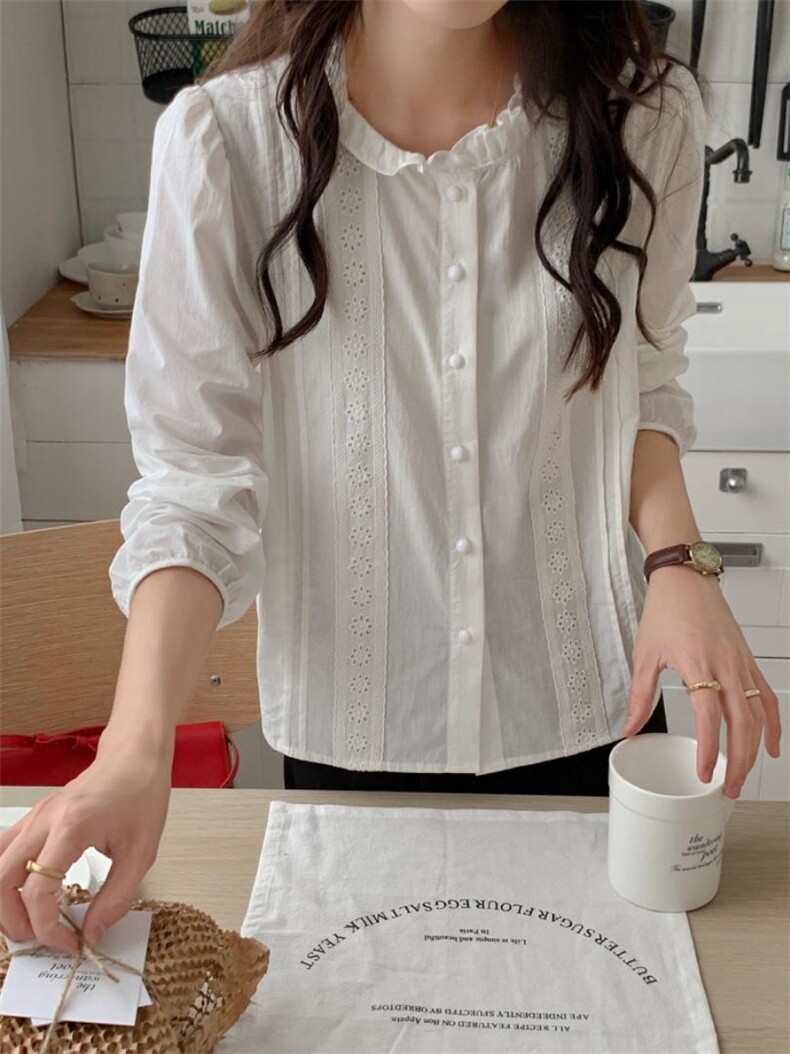 木耳边韩系立领小衫，其它，DAP