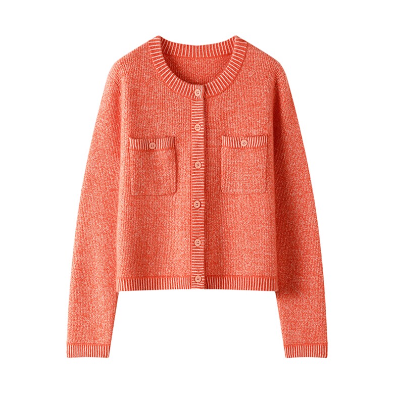 秋冬季新款舒适显瘦时尚百搭之禾花沙羊绒开衫，商品下架区商品下架区，绒知纯羊绒