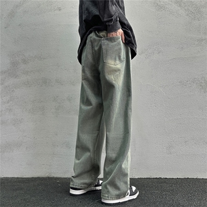 k1029-p40-控58 M-5XL 现货宽松cleanfit牛仔裤马丁靴黑暗黄泥图片