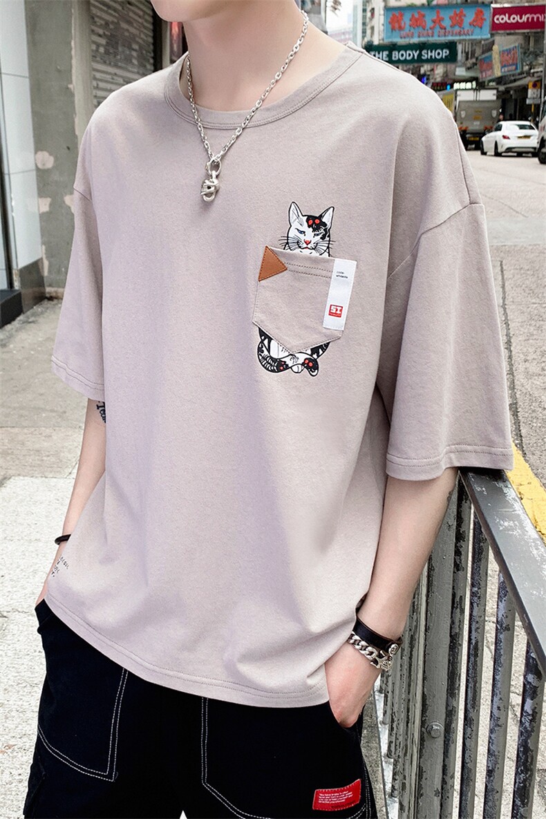 夏季男士短袖t恤打底衫纯棉上衣服潮流半袖体恤男装DS340TP25,男装T恤,电商A102