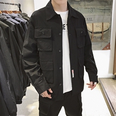 2021春季新款外套男士夹克青少年宽松工装潮流上衣DS325TP80，男装夹克，电商A102