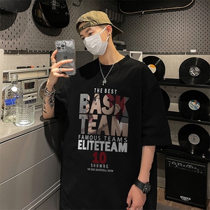 灌篮高手 动漫重磅宽松印花情侣短袖大码T恤衫男 D300 P28 控39图片