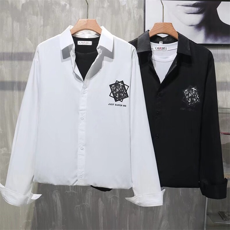 男春季衬衫港风日系纯棉长袖衬衫C9947P32,男装衬衫,星座1116-2