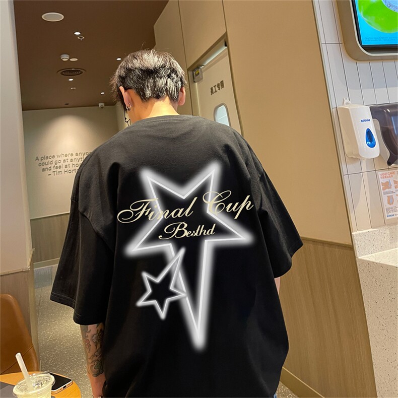 特P19控38230g重磅纯棉港风短袖t恤男DT3132,男装T恤,电商B370