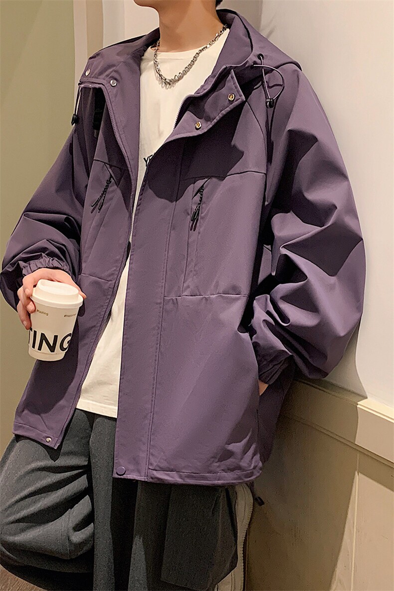 2024春季新款现货户外连帽夹克男冲锋衣外套JK814-P80,男装夹克,星座1204-3