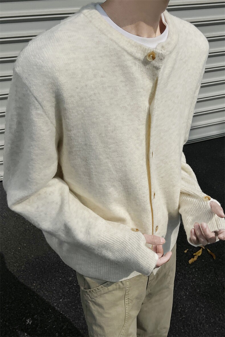 黑墙风cleanfit5羊毛混纺针织开衫短款百搭休闲毛衣TM10-P69,男装针织衫/毛衣,星座1315