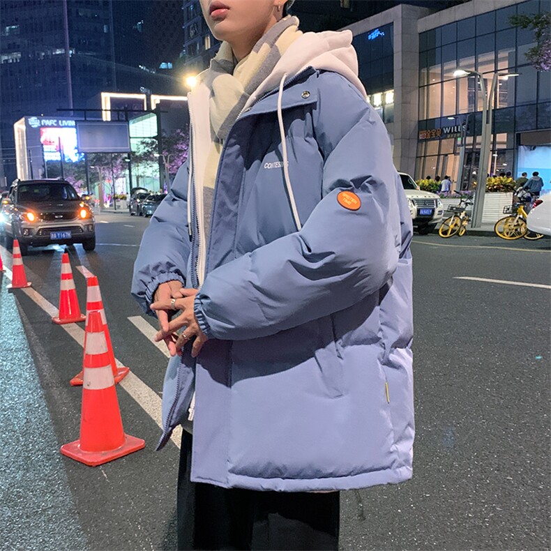 情侣款连帽冬季加厚男士棉衣潮流休闲棉服棉袄宽松A266-WT08-P65,男装棉衣,电商A266