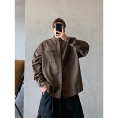 1506/Q30820/P43高级感覆古衬衫男士痞帅风衬衣秋季上衣，男装衬衫，星座1506
