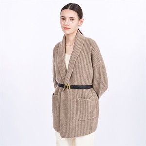 大V领纯山羊绒大衣羊绒女宽松外穿慵懒风外套,女装羊绒大衣,星纬羊绒