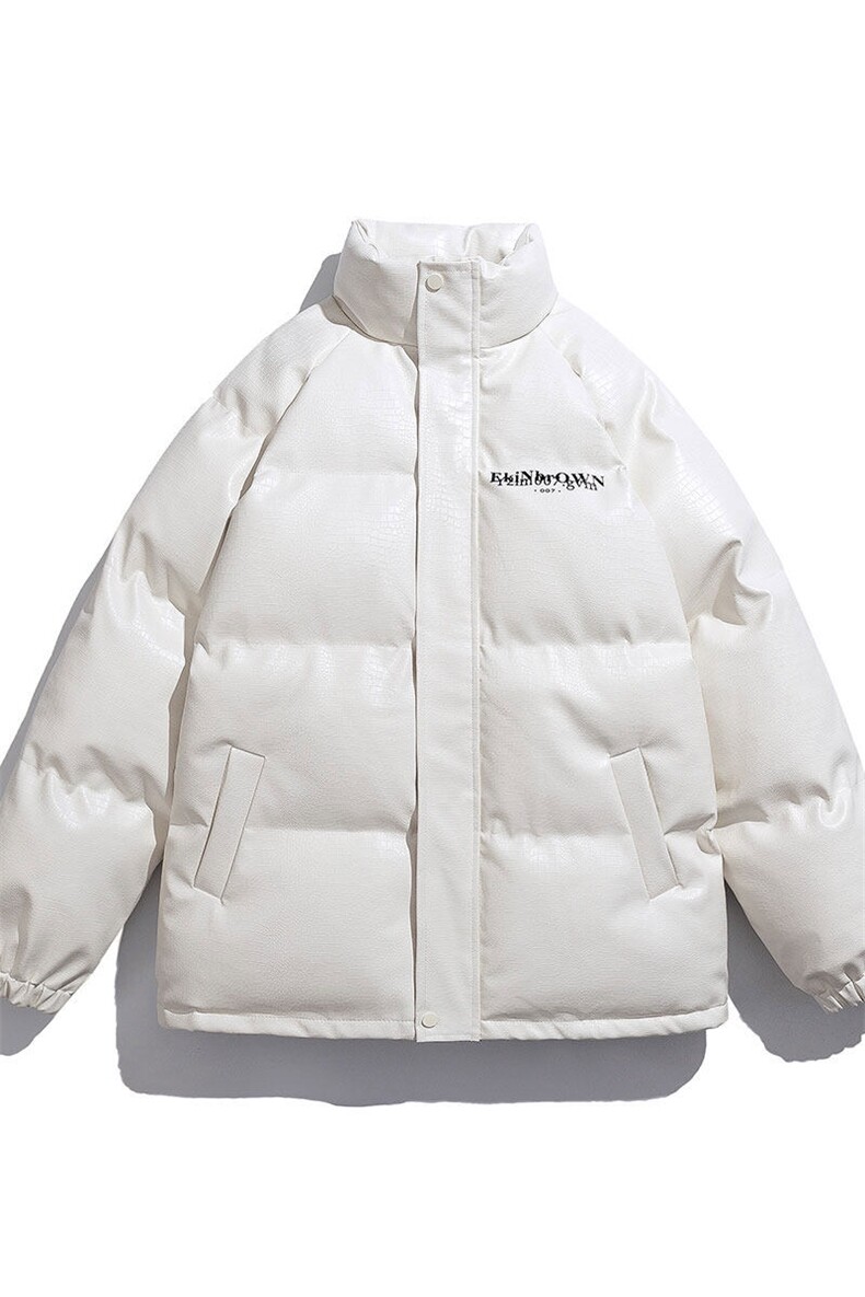 白底鳄鱼纹棉衣男手塞棉夹克PU皮棉服外套男8507P120控158,男装夹克,星座226-1