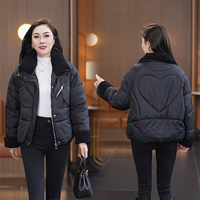 拼接针织时尚新款棉服776P125,女装棉衣/棉服,乐衣轩